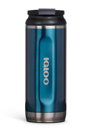 Igloo-16 Oz Stainless Steel Flip ‘n’ Sip Tumbler - Modern Blue