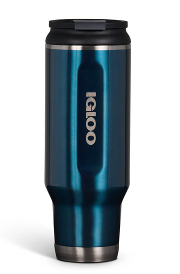 Igloo-40 Oz Stainless Steel Flip ‘n’ Sip Tumbler - Modern Blue