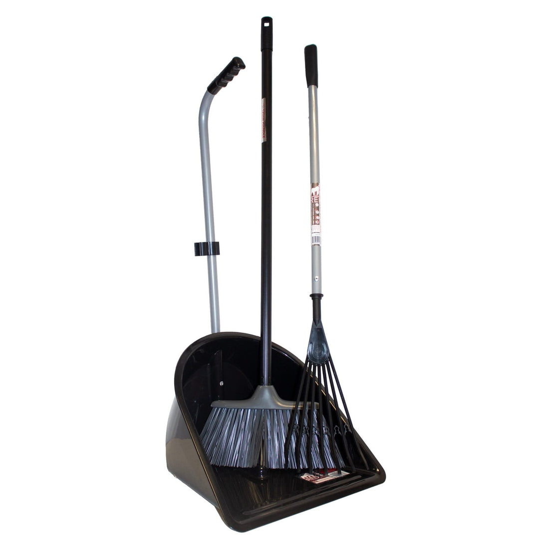 Garden Companion Set - Black (Tidee + Super Rake + Poly Yard Boom)
