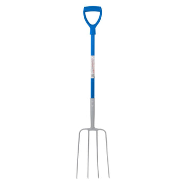 Red Gorilla - 4 Prong Manure Fork D Handle - Blue d Handle ehdxb