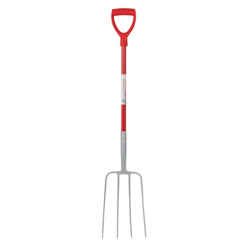 Red Gorilla - 4 Prong Manure Fork D Handle - Red d Handle ehdxb