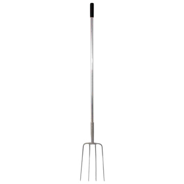 Red Gorilla - 4 Prong Manure Fork Pro Fork - Black Straight Handle ehdxb