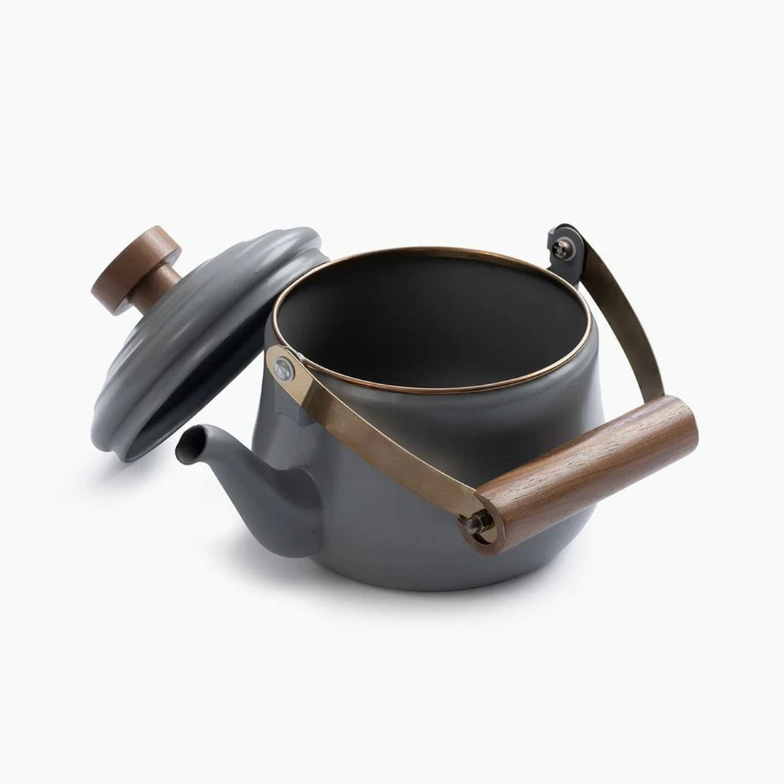 Enamel Teapot - Charcoal