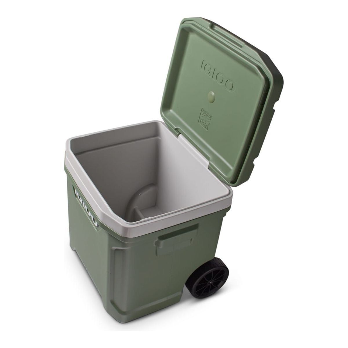 IGLOO-Ecocool Latitude 60 Qt Roller Cooler - Vintage Green