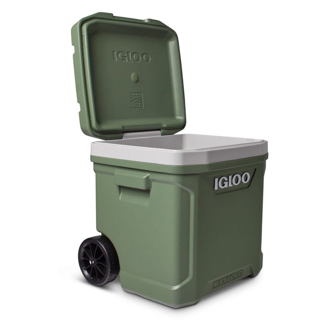 Igloo-ecocool Latitude 60 Qt Roller Cooler - Vintage Green