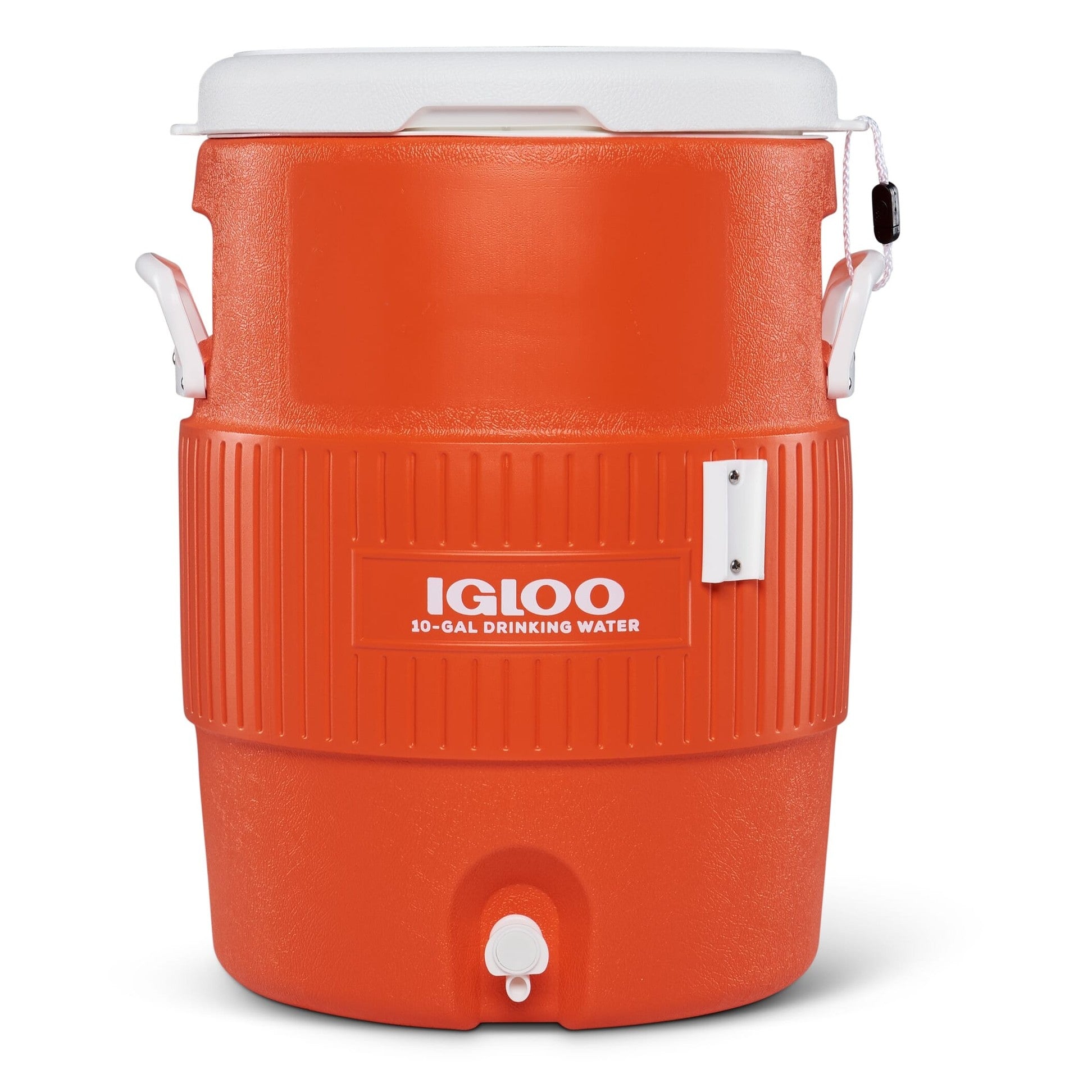 Igloo-10 Gallon Seat Top With Cup Dispenser - Orange