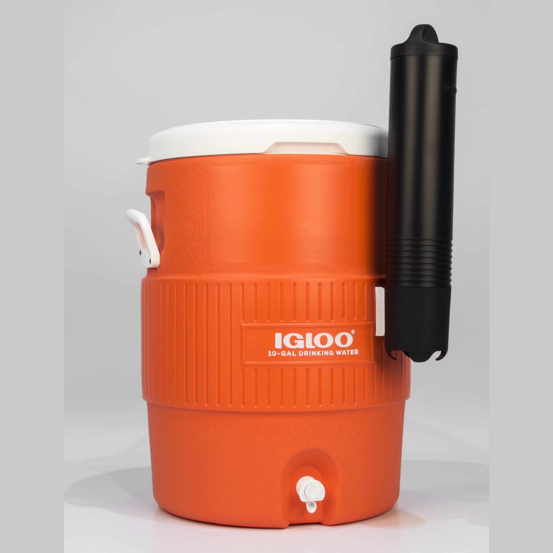 Igloo-10 Gallon Seat Top With Cup Dispenser - Orange