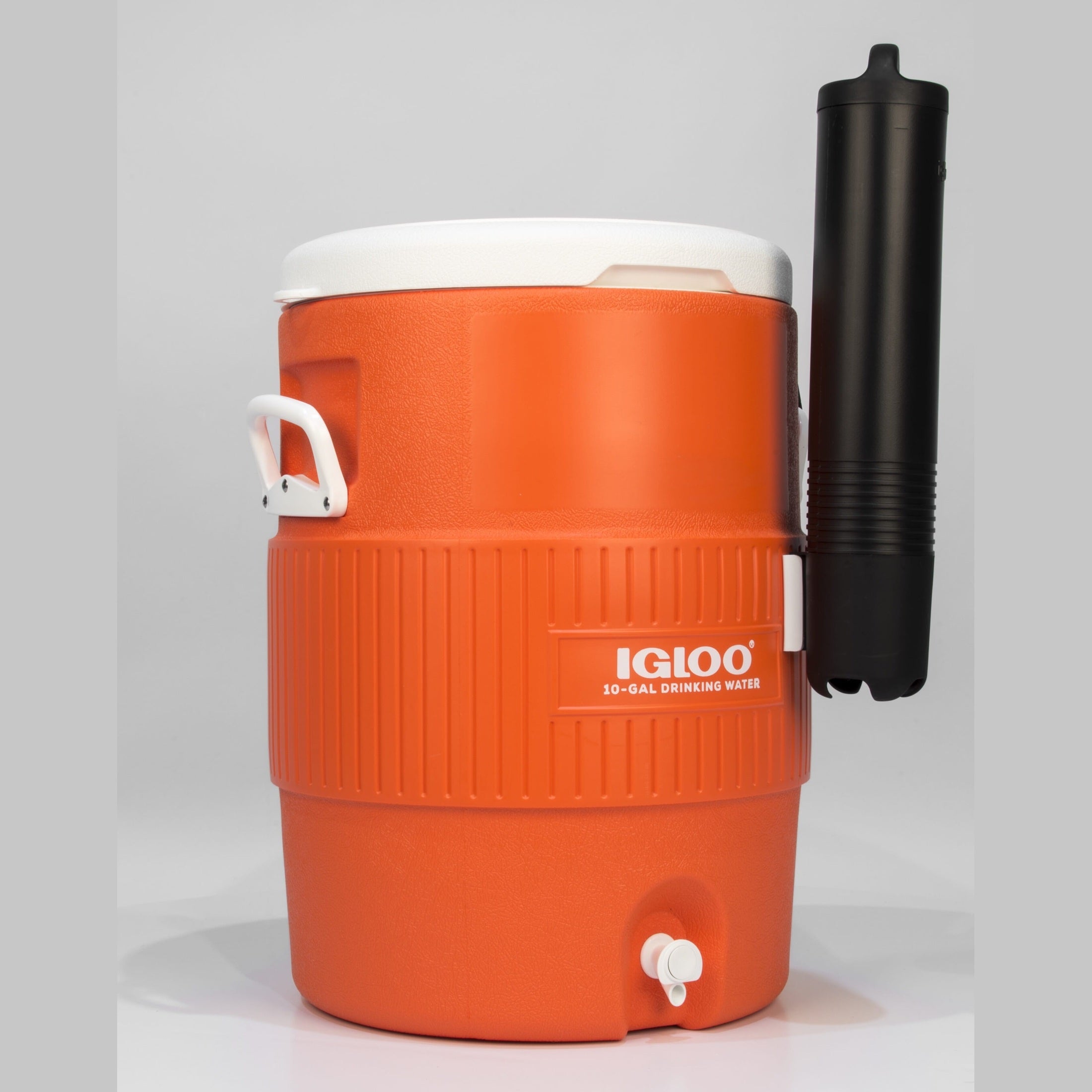 Igloo-10 Gallon Seat Top With Cup Dispenser - Orange