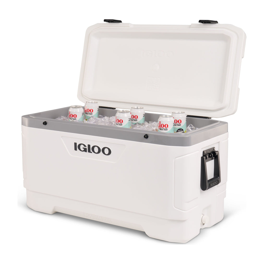 IGLOO-Latitude Marine Ultra 100 Cooler Box - White / Moonscape Gray