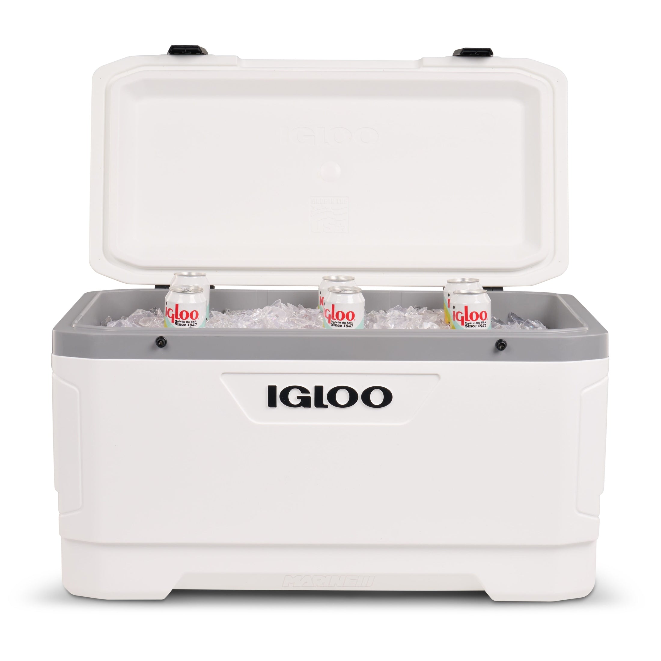 Igloo-latitude Marine Ultra 100 Cooler Box - White / Moonscape Gray
