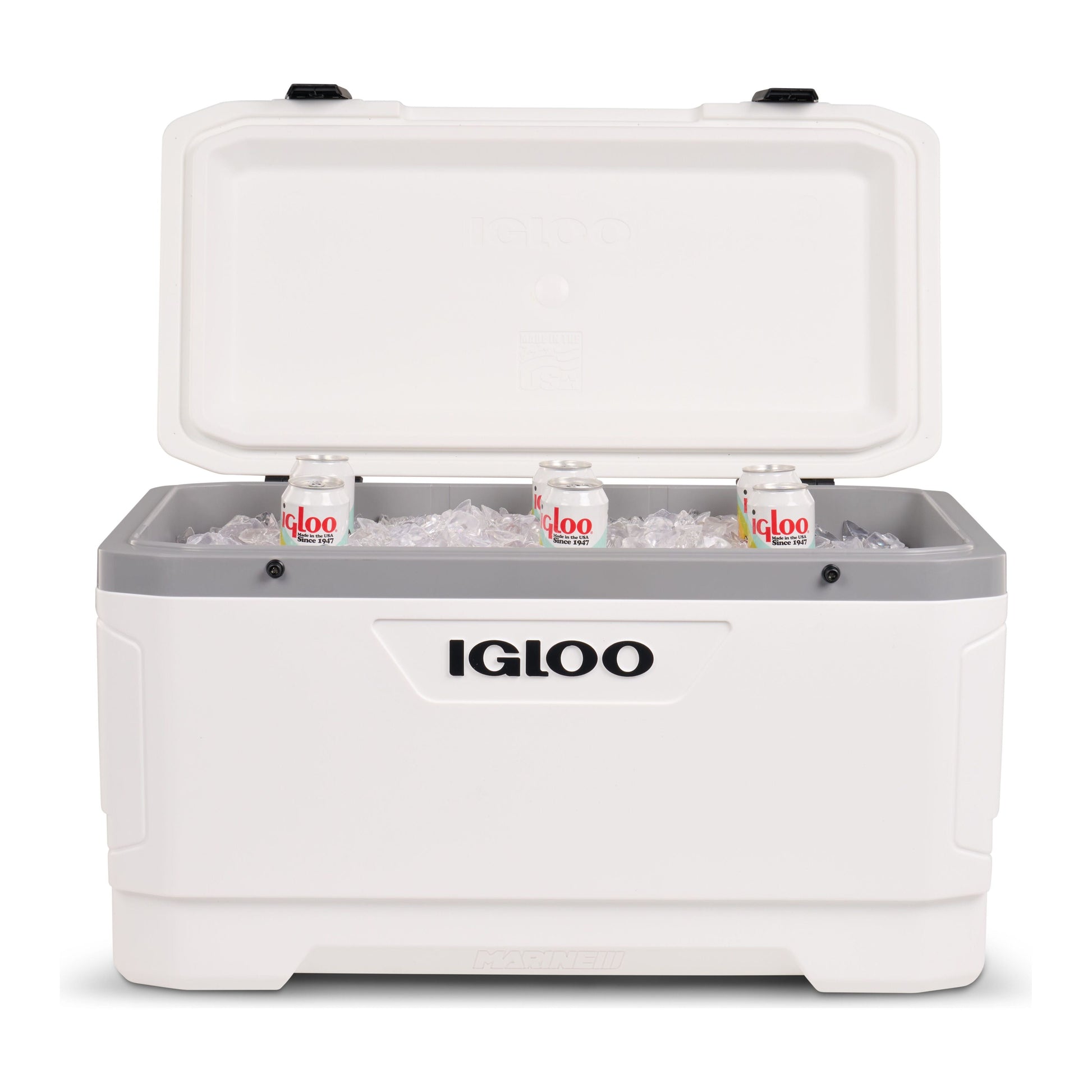 IGLOO-Latitude Marine Ultra 100 Cooler Box - White / Moonscape Gray