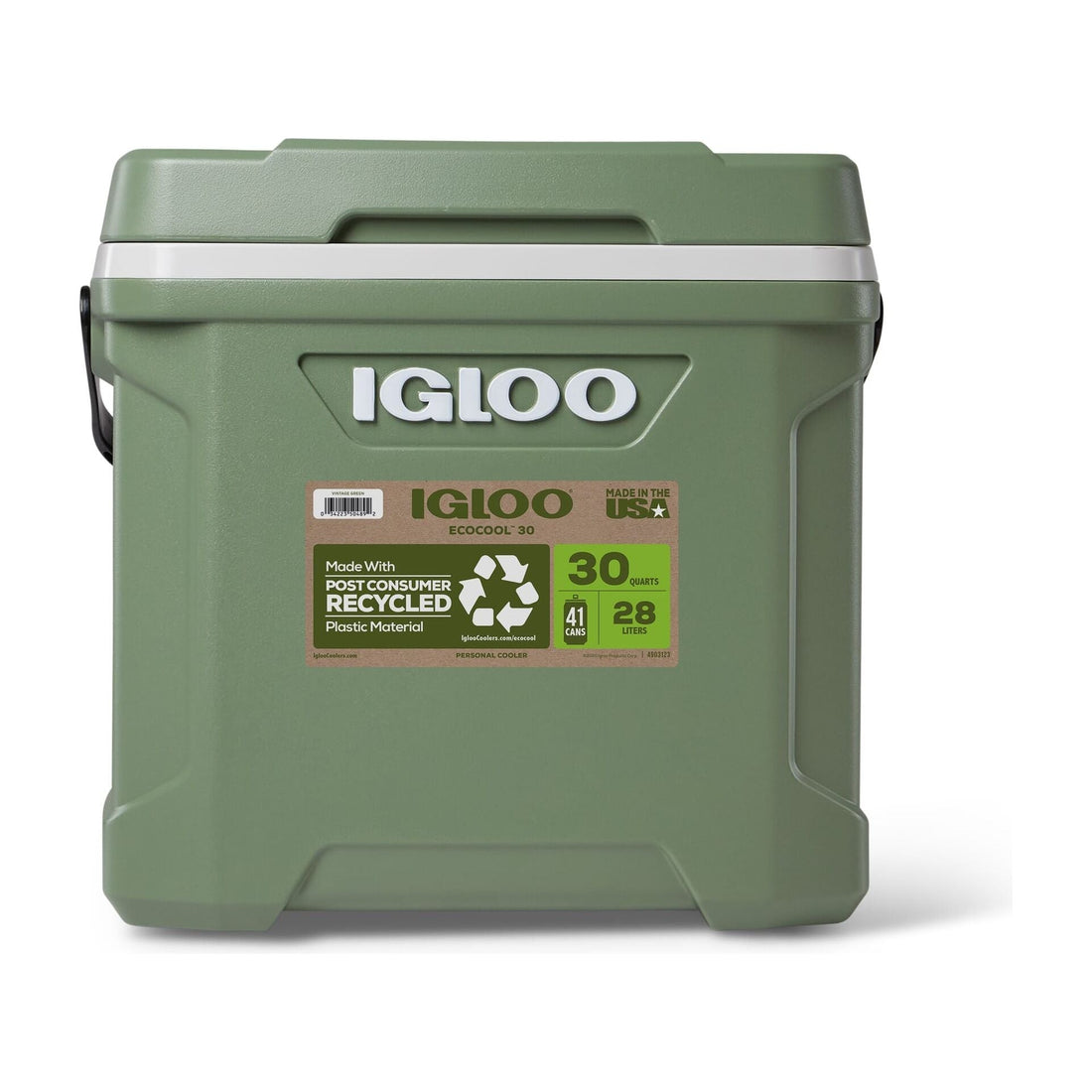 IGLOO-Ecocool Latitude 30 Qt Cooler Box - Vintage Green