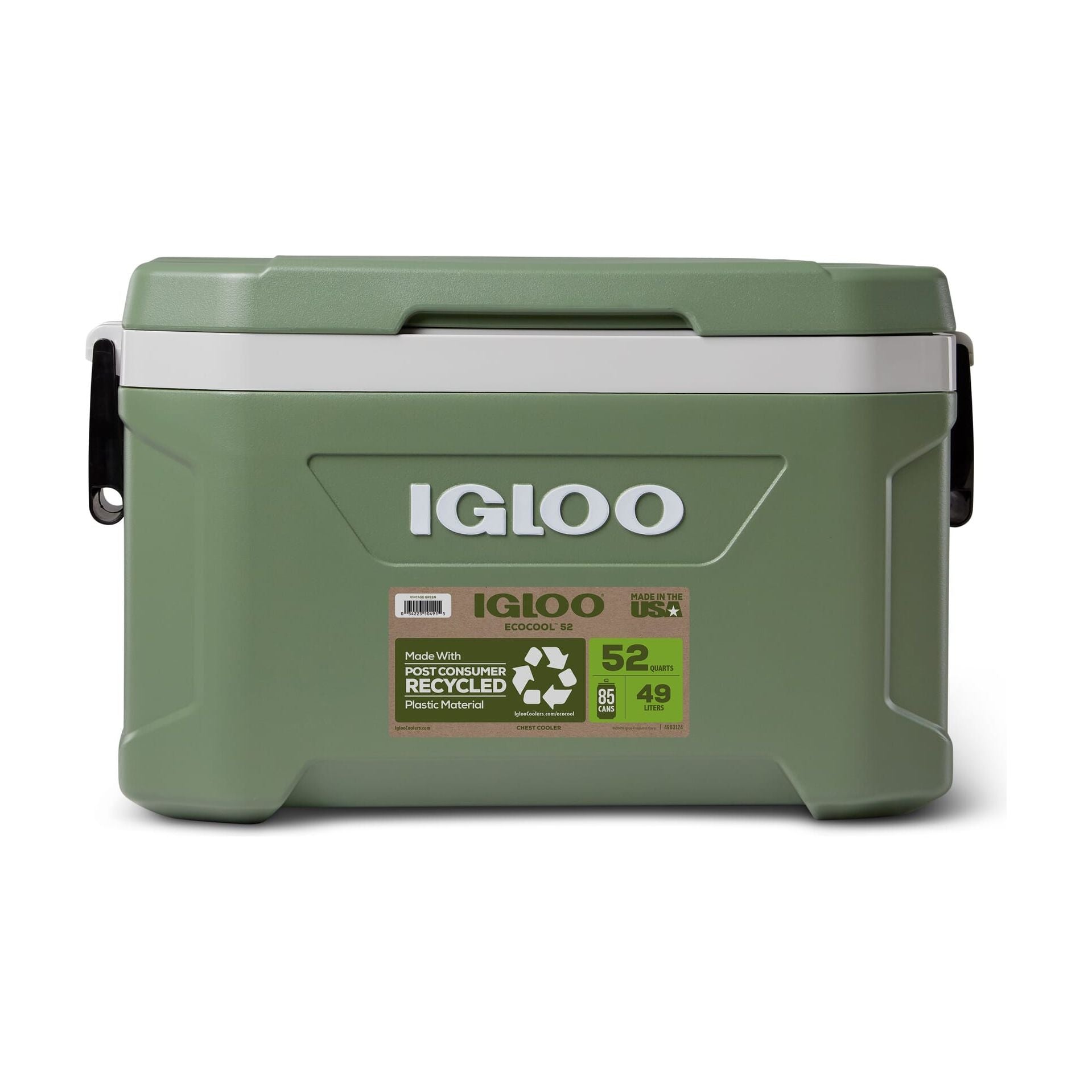 IGLOO-Ecocool Latitude 52 Qt Cooler Box - Vintage Green