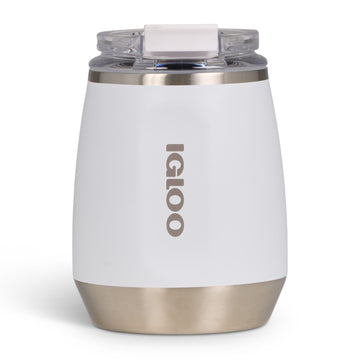 Igloo - 10 Oz Stainless Steel Wine Tumbler - White