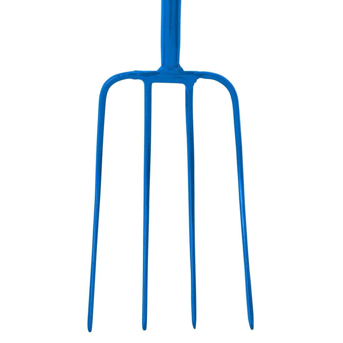 4 Prong Manure Fork Straight Handle - Blue (48” Straight Handle)