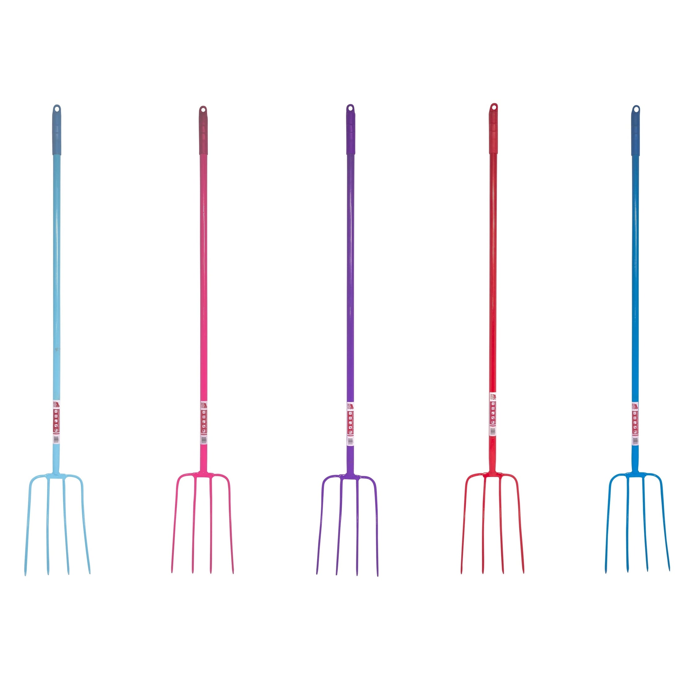 Red Gorilla - 4 Prong Manure Fork Straight Handle - Blue 48” Straight Handle ehdxb