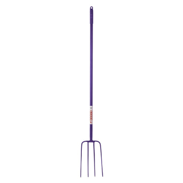 Red Gorilla - 4 Prong Manure Fork Straight Handle - Purple 48” Straight Handle ehdxb