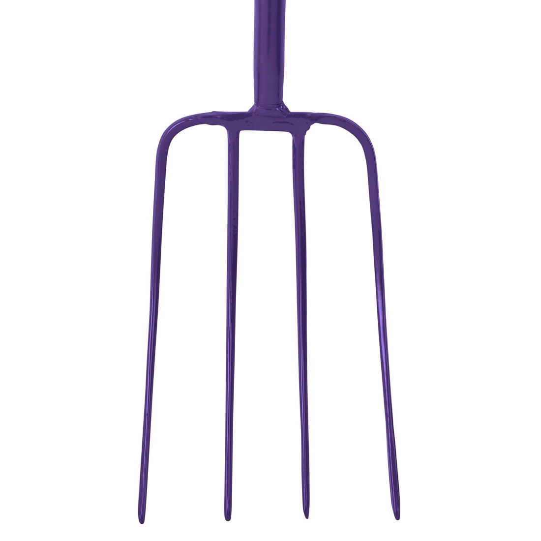 4 Prong Manure Fork Straight Handle - Purple (48” Straight Handle)