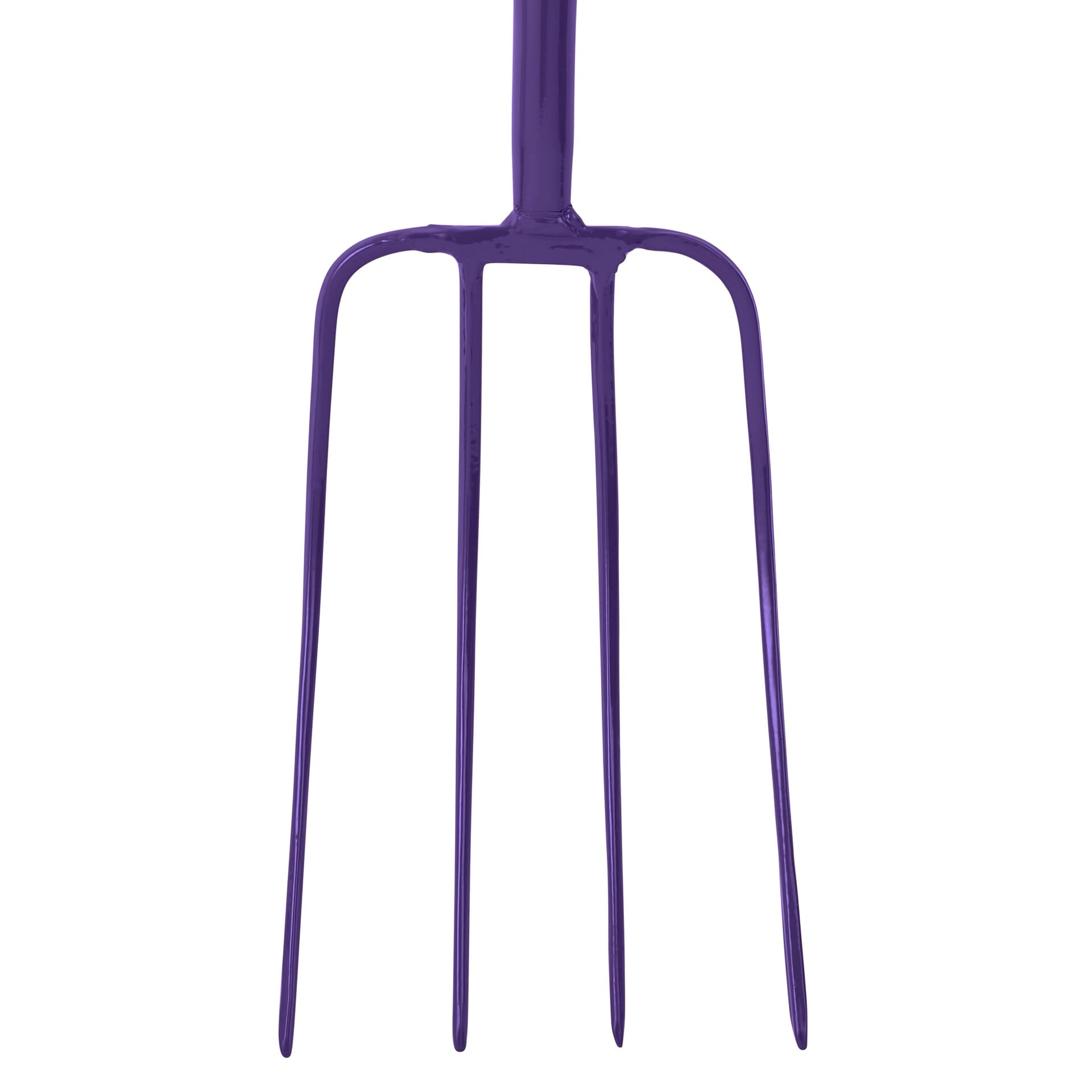 4 Prong Manure Fork Straight Handle - Purple (48” Straight Handle)