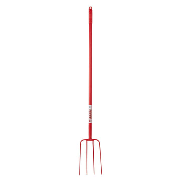 Red Gorilla - 4 Prong Manure Fork Straight Handle - Red 48” Straight Handle ehdxb
