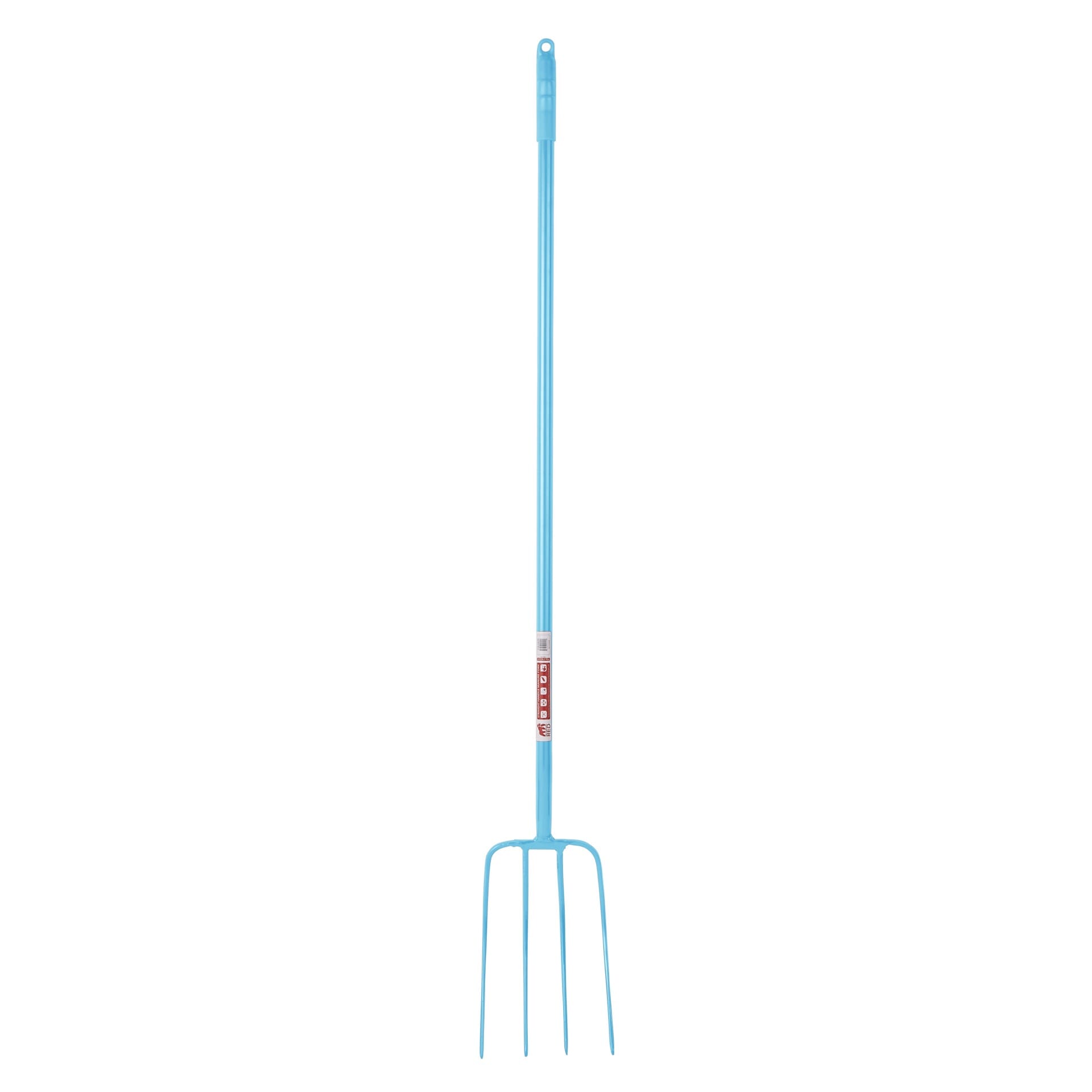 Red Gorilla - 4 Prong Manure Fork Straight Handle - Sky Blue 48” Straight Handle ehdxb