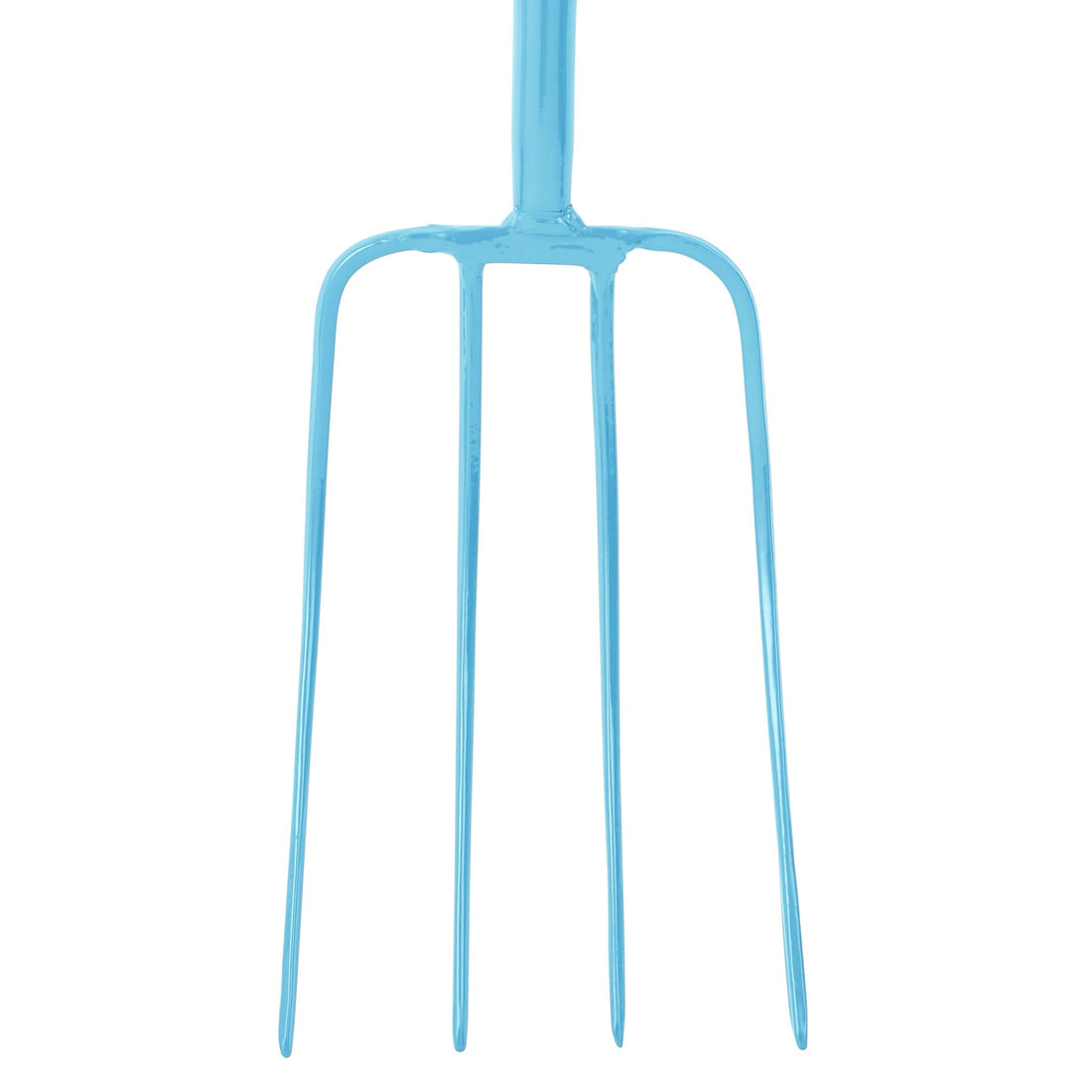 4 Prong Manure Fork Straight Handle - Sky Blue (48” Straight Handle)