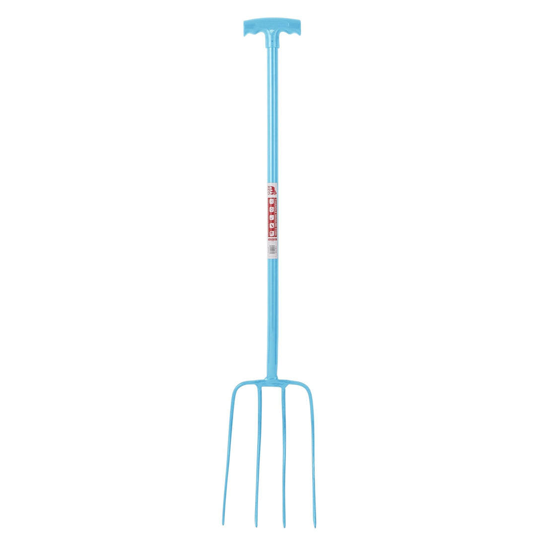 Red Gorilla - 4 Prong Manure Fork T-Handle - Sky Blue T-Handle ehdxb