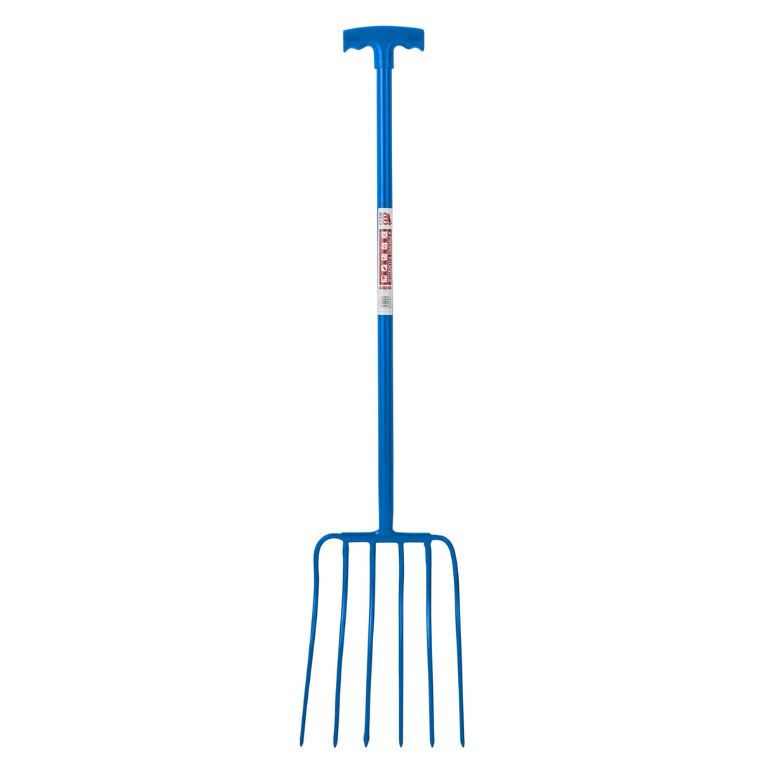 Red Gorilla - 6 Prong Manure Fork - Blue T-Handle ehdxb