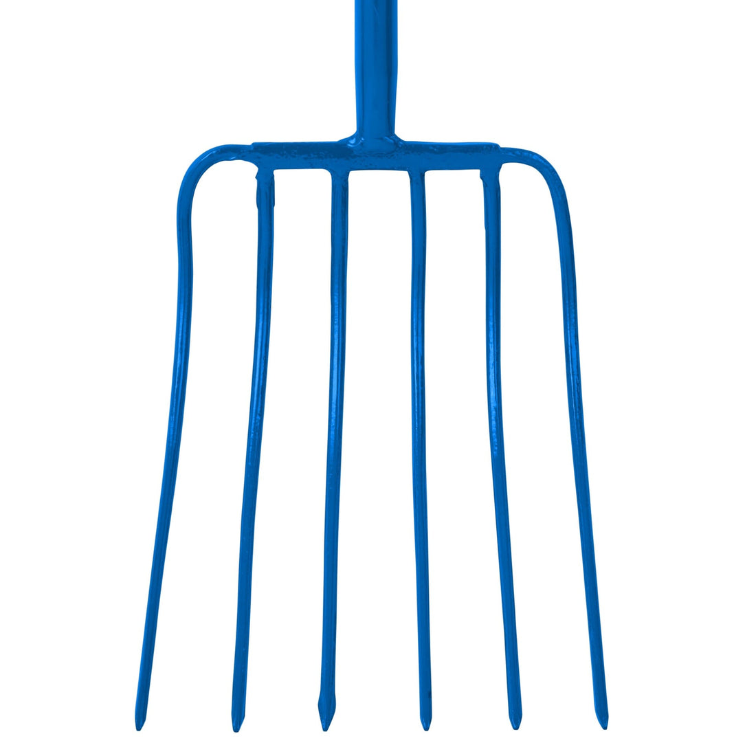 6 Prong Manure Fork - Blue (T-Handle)