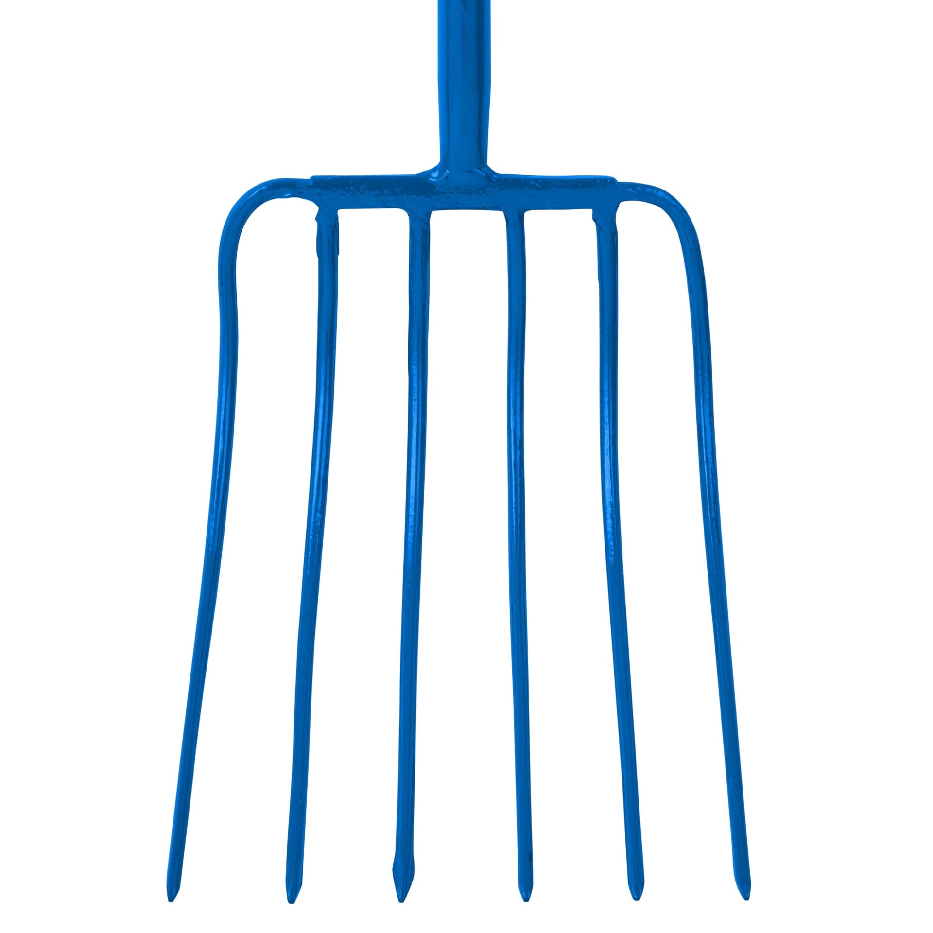 6 Prong Manure Fork - Blue (T-Handle)