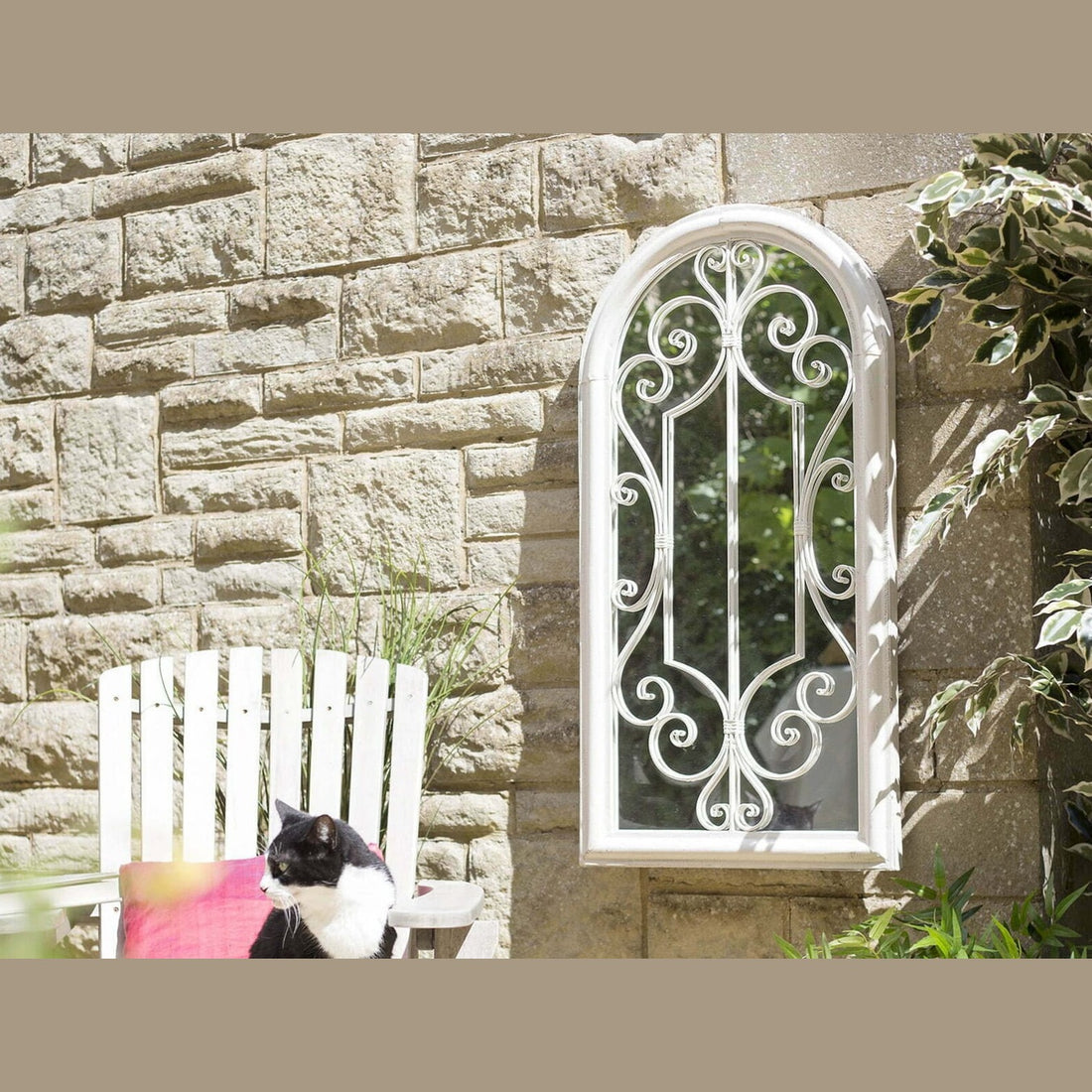 La Hacienda - Scrolled Arch Mirror ehdxb