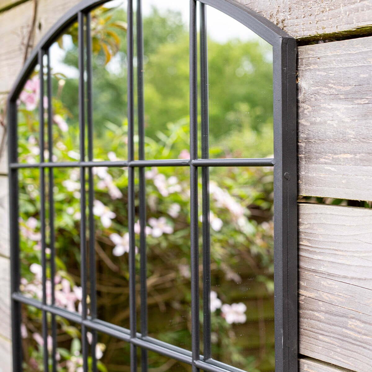 La Hacienda - Black Industrial Arch Mirror