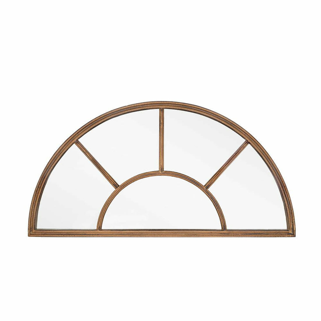 La Hacienda - Aged Half Moon Arch Mirror 100 x 50 cm ehdxb