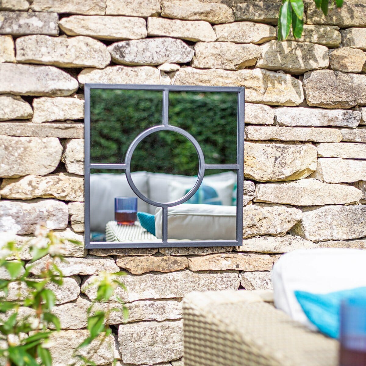 La Hacienda - Black Square Garden mirror