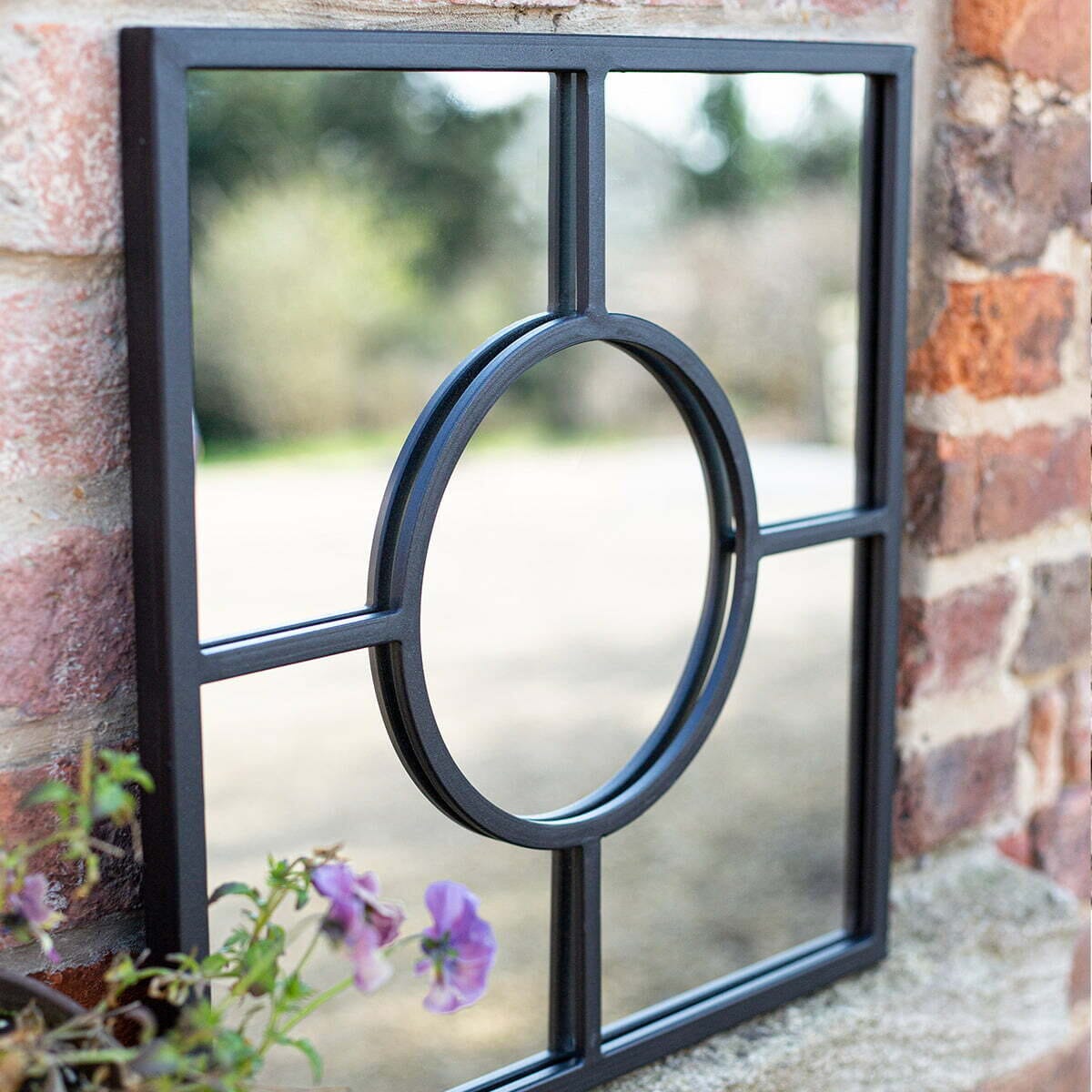 La Hacienda - Black Square Garden mirror