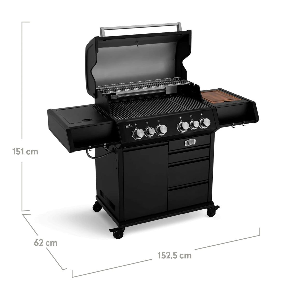 Burnhard Big EARL - 4-Burner Premium Gas Grill 2025 Black
