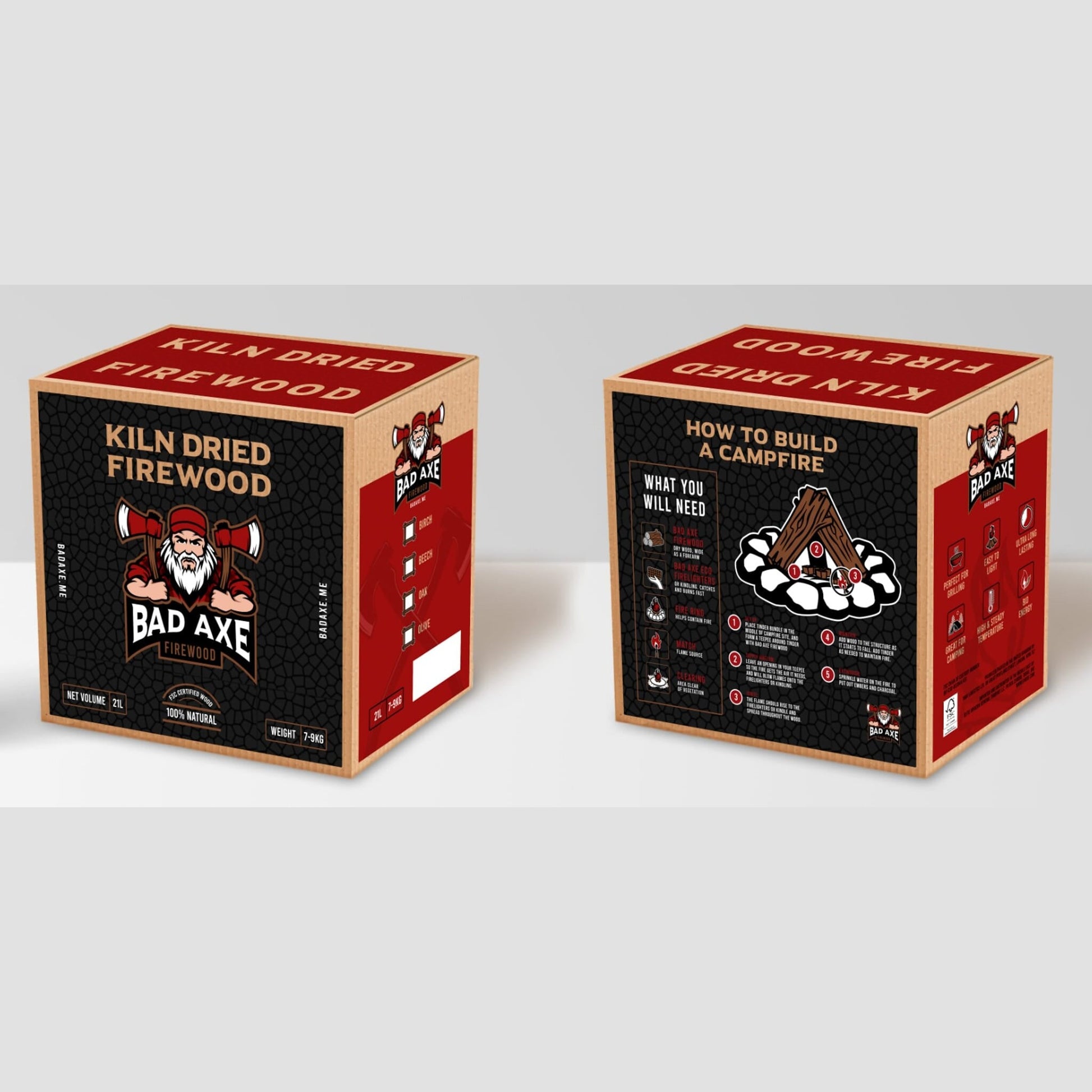 Bad Axe Birch Firewood 21l ehdxb