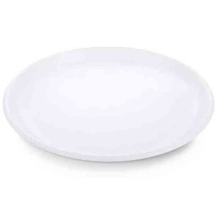 BareBones - Rolled Enamelware Plate - Soft White