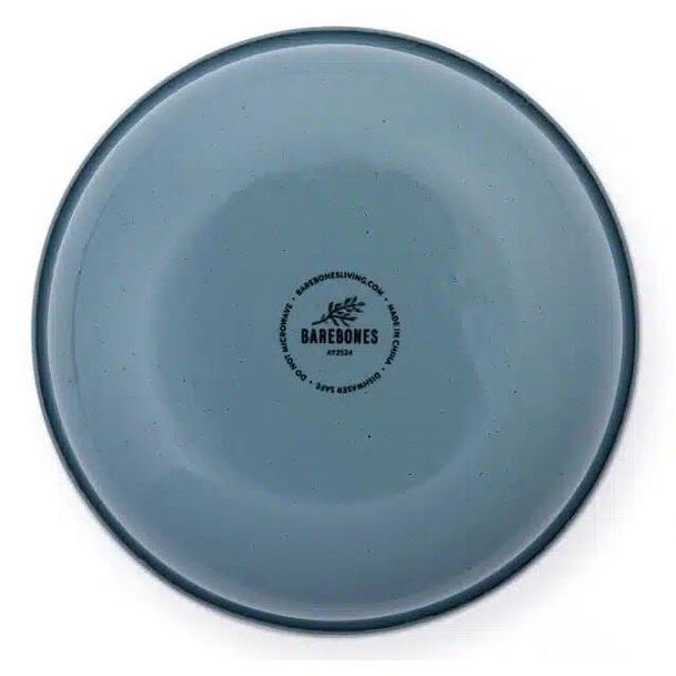 BareBones - Rolled Enamelware Bowl - Smoky Blue