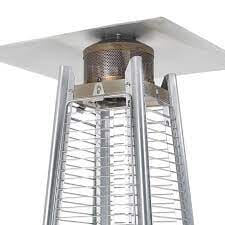 PureHeat Pyramid Style Gas Patio Heater In Stainless Steel with wheels ehdxb