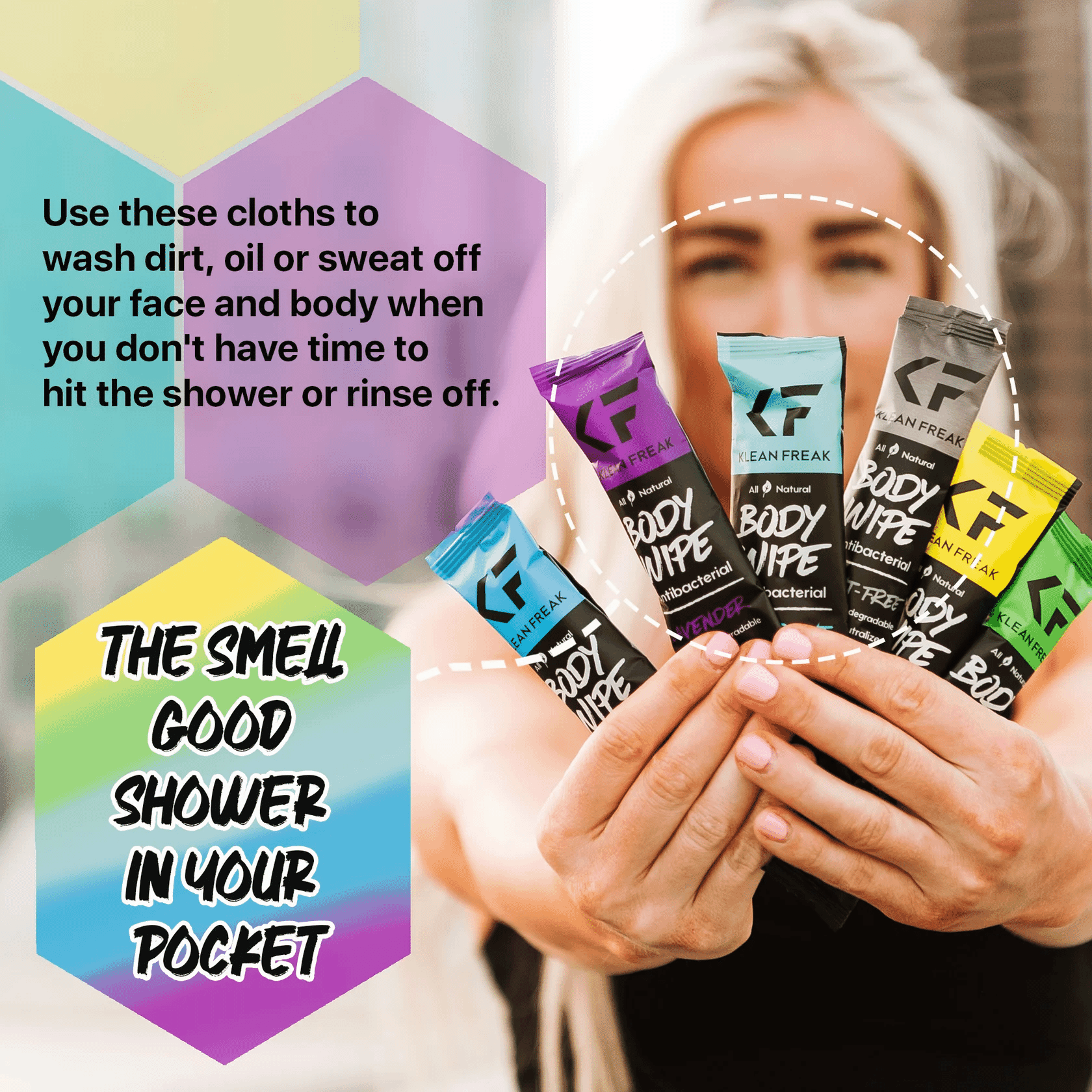 Klean Freak - Body Wipes - Dozen Pack - Peppermint