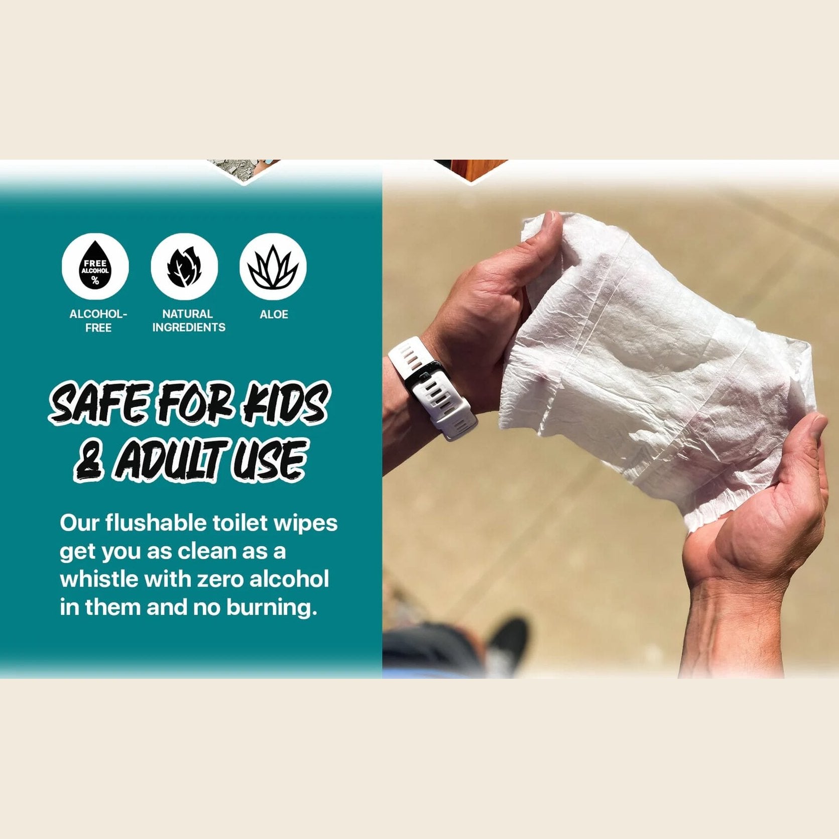 Klean Freak - The Flusher wipes- 100 Pack Kascade Pine