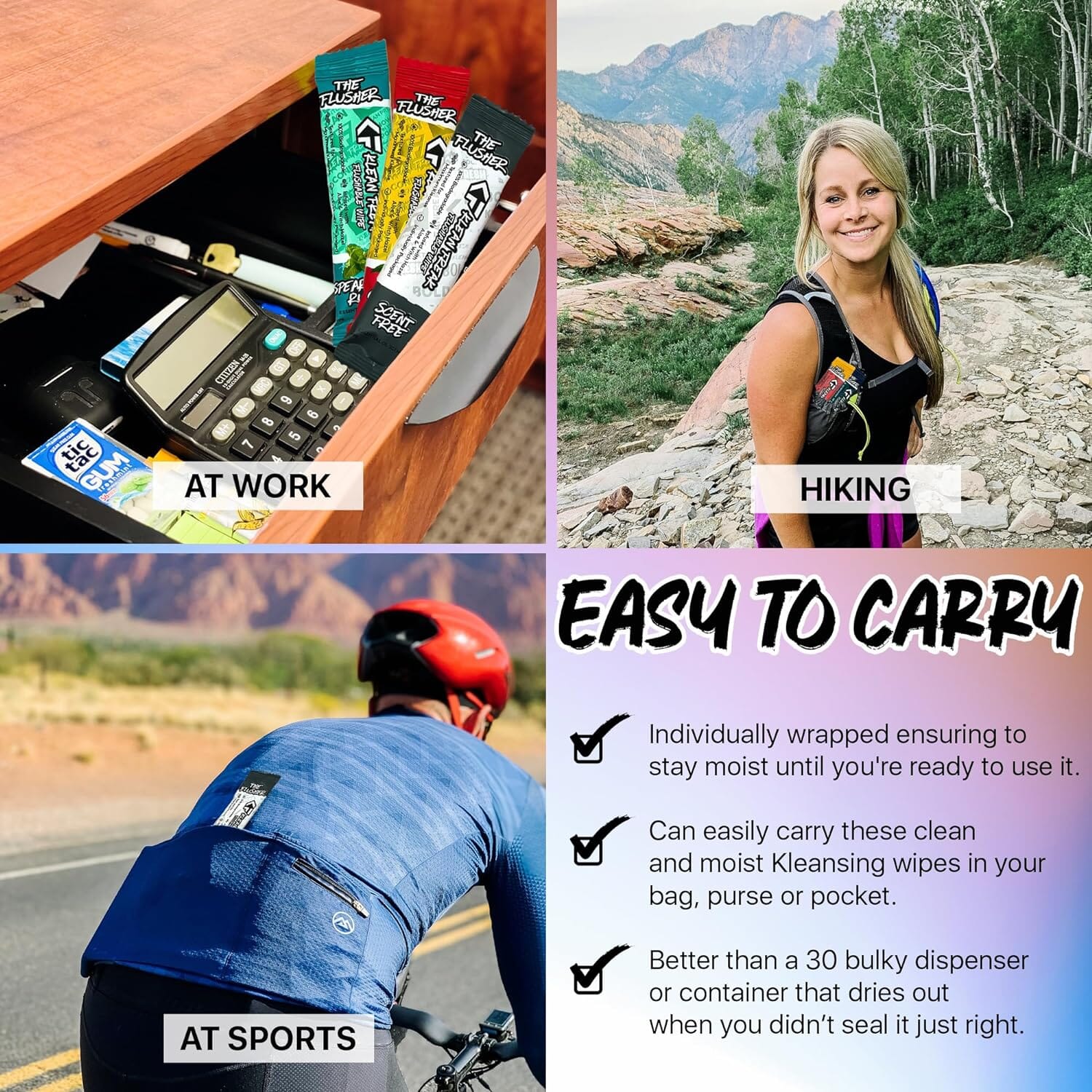 Klean Freak - The Flusher wipes - Single Sachet - Juicy Grapefruit