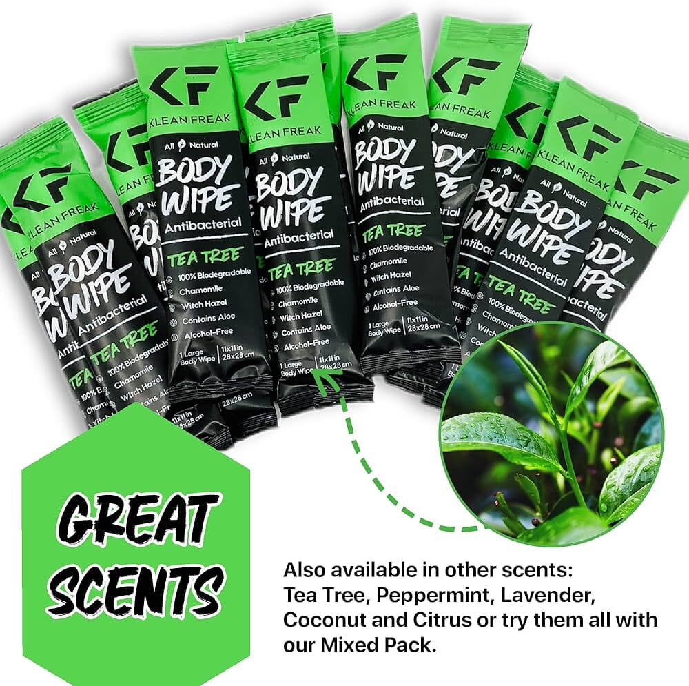 Klean Freak - Body Wipes - 100 Pack - Tea Tree ehdxb