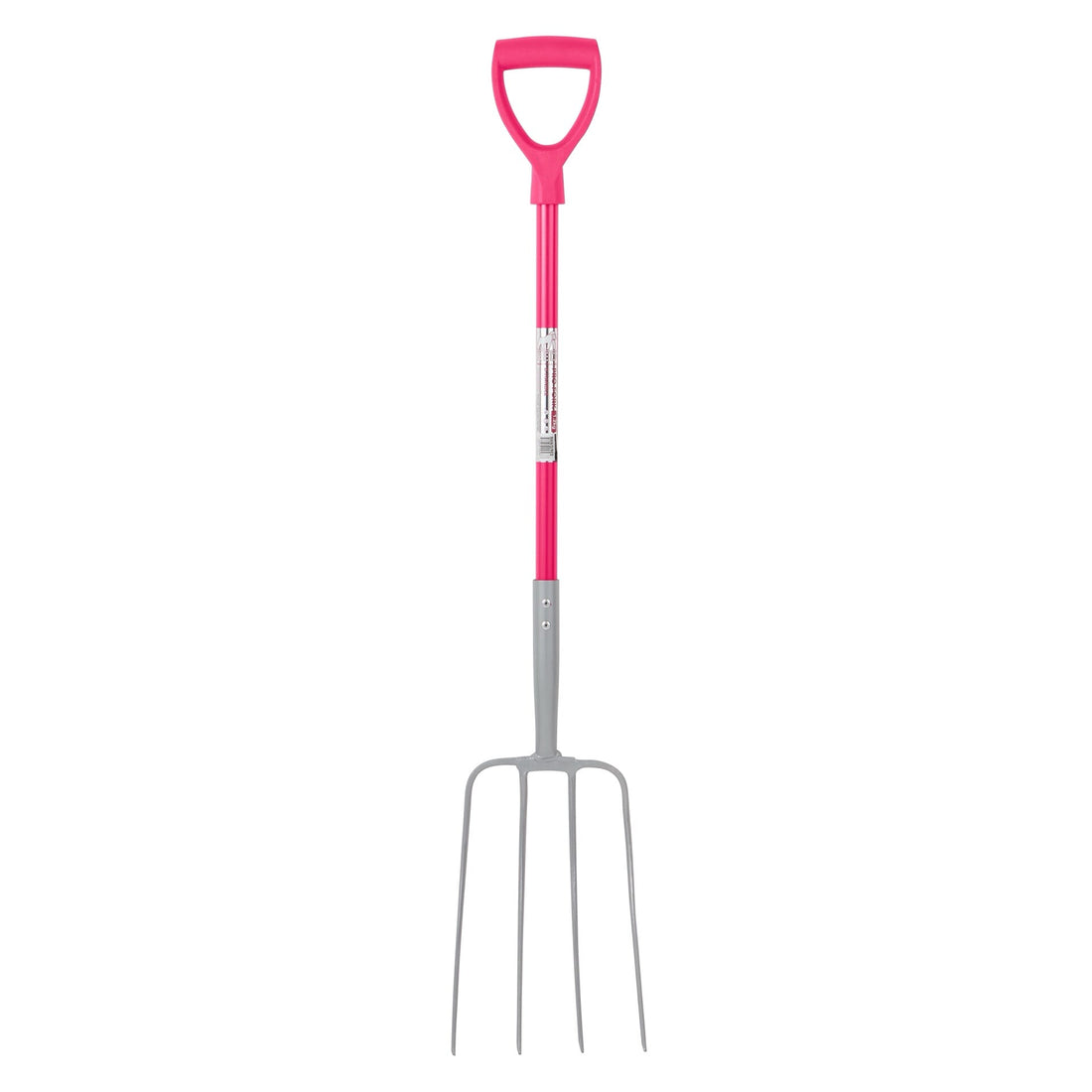 4 Prong Manure Fork D Handle - Pink (D Handle)