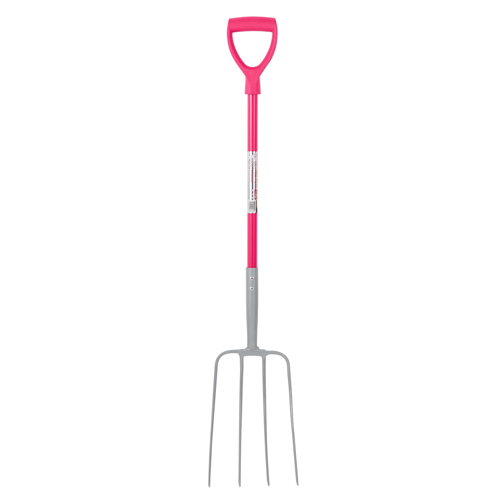 Red Gorilla - 4 Prong Manure Fork D Handle - Pink d Handle ehdxb