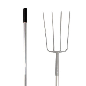 Red Gorilla - 4 Prong Manure Fork Pro Fork Coloured - Blue Straight Handle ehdxb