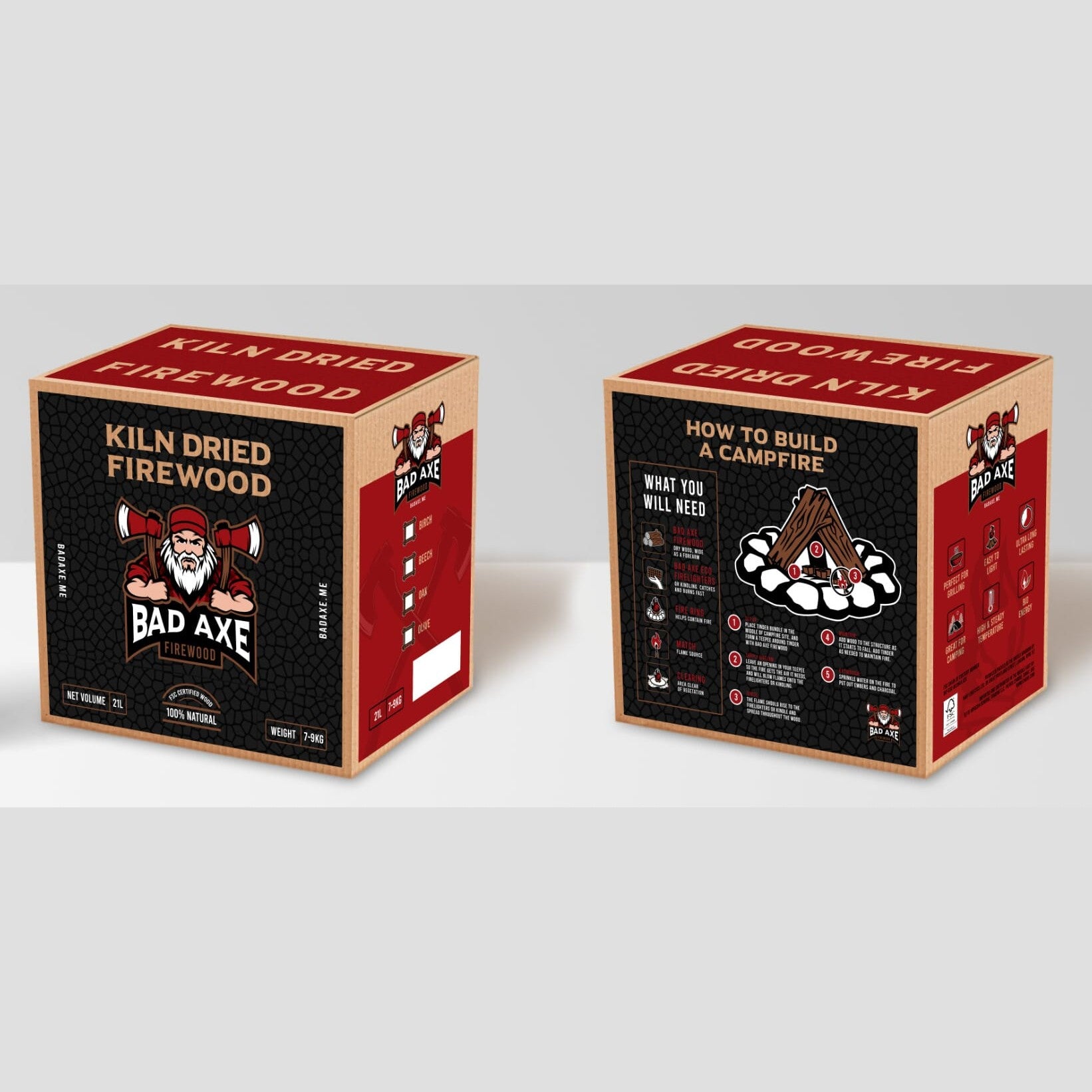 Bad Axe 21l Oak Firewood ehdxb