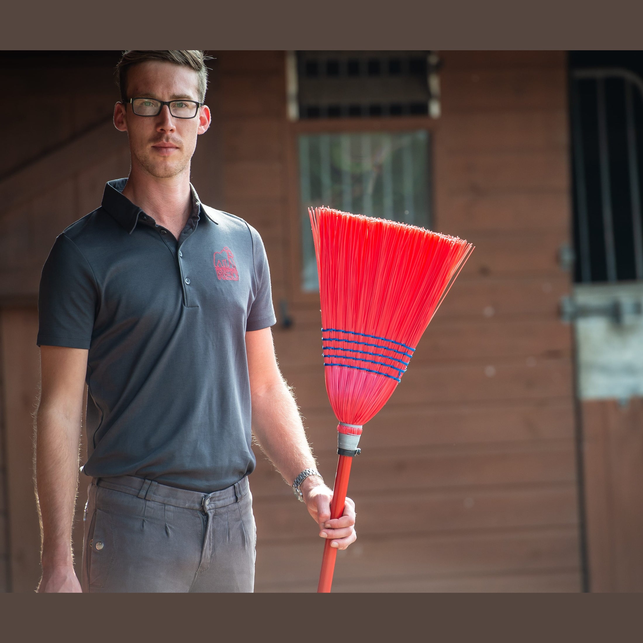 Red Gorilla - Deluxe Brooms - Deluxe Corn broom Standard Red ehdxb