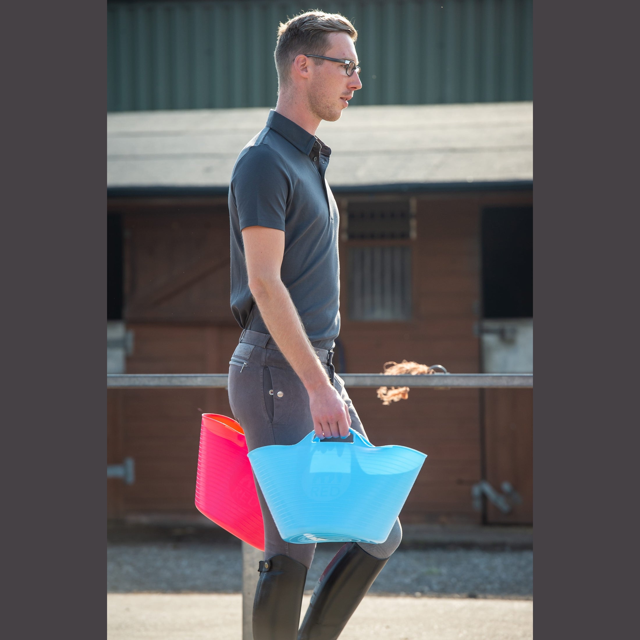 Gorilla Tubs & Recycled Black Tubs - 14L -Sky Blue